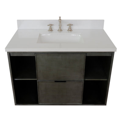 Ensemble de meuble-lavabo simple mural 37 "37"