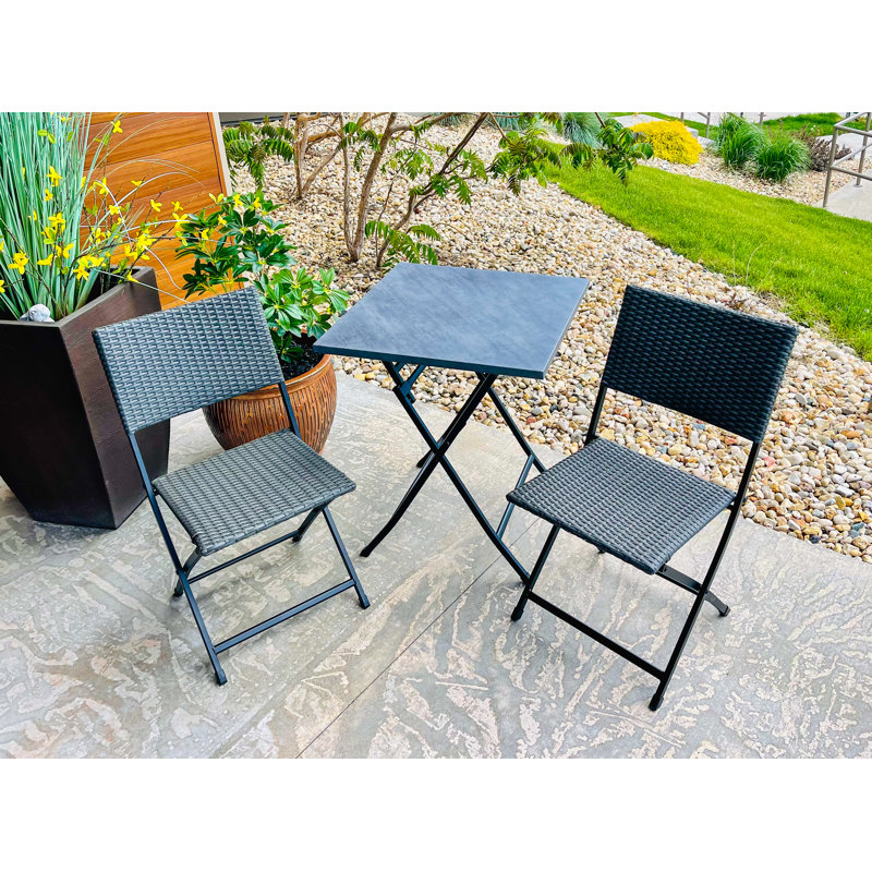 Ensemble bistro extérieur L 23,6 po Abbiegayle, Gris