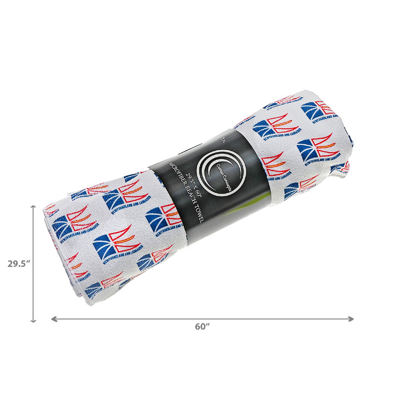 Serviette de plage en microfibre, drapeau de Terre-Neuve