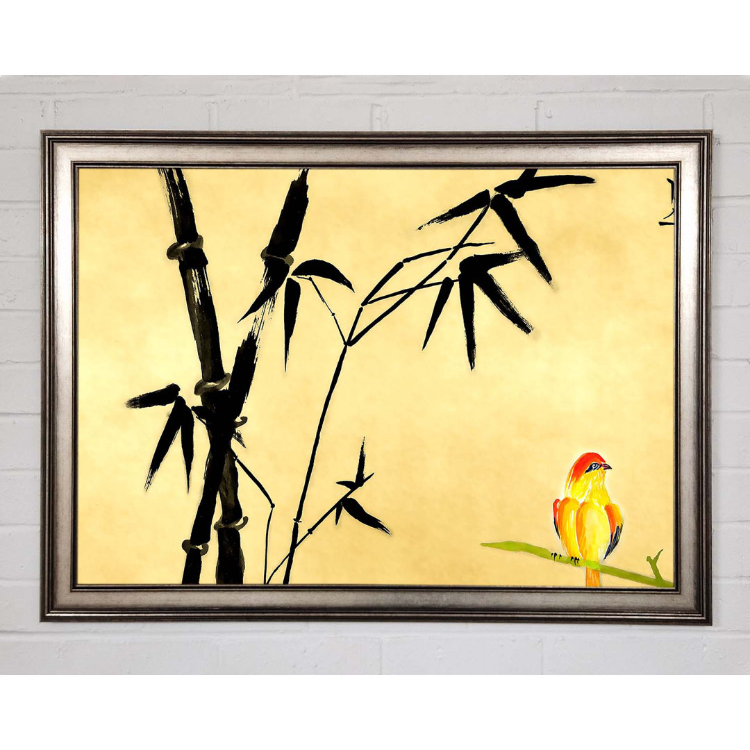 Gerahmtes Leinwandbild Chinese Bird Painting