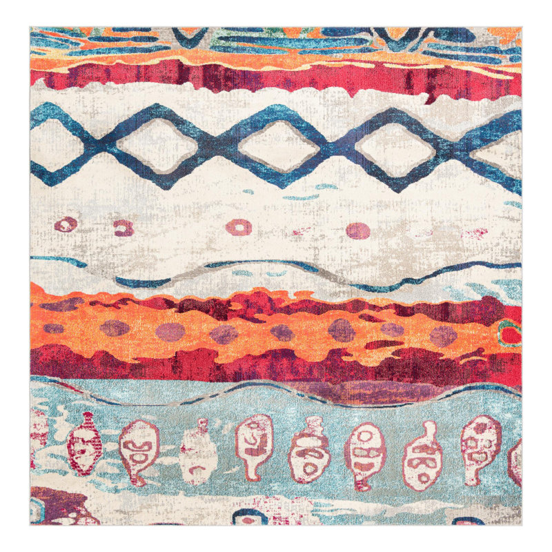 Washable Indoor Rug, Square 9'10"