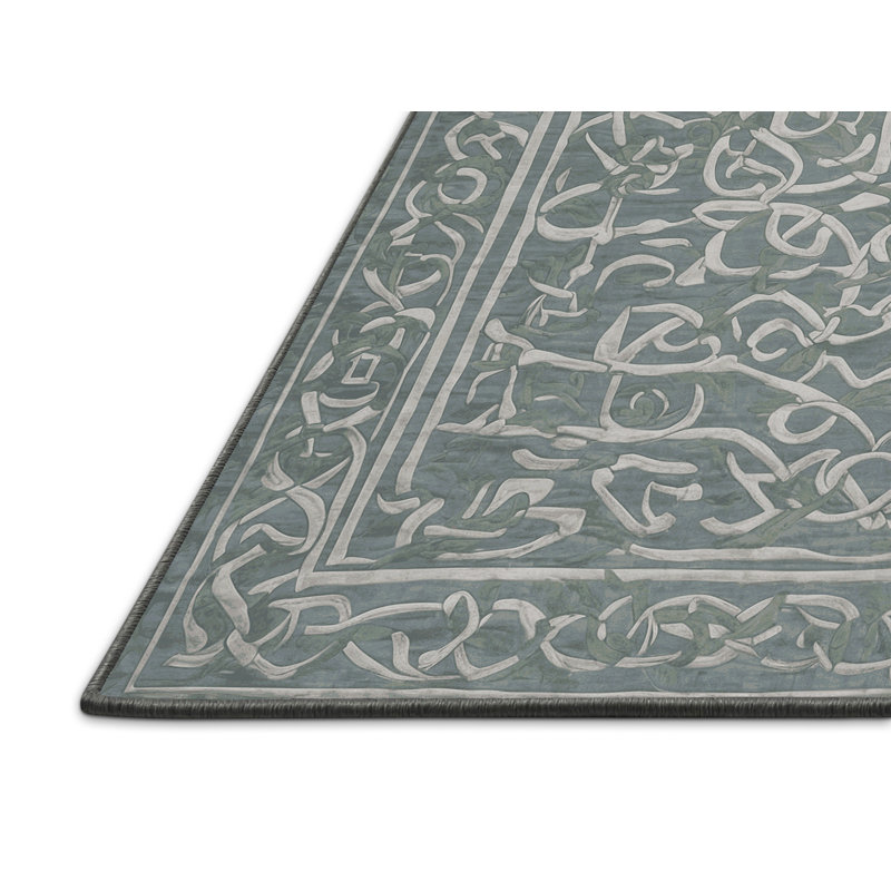 Silky Soft Plush Gray Area Rug, Round 6'