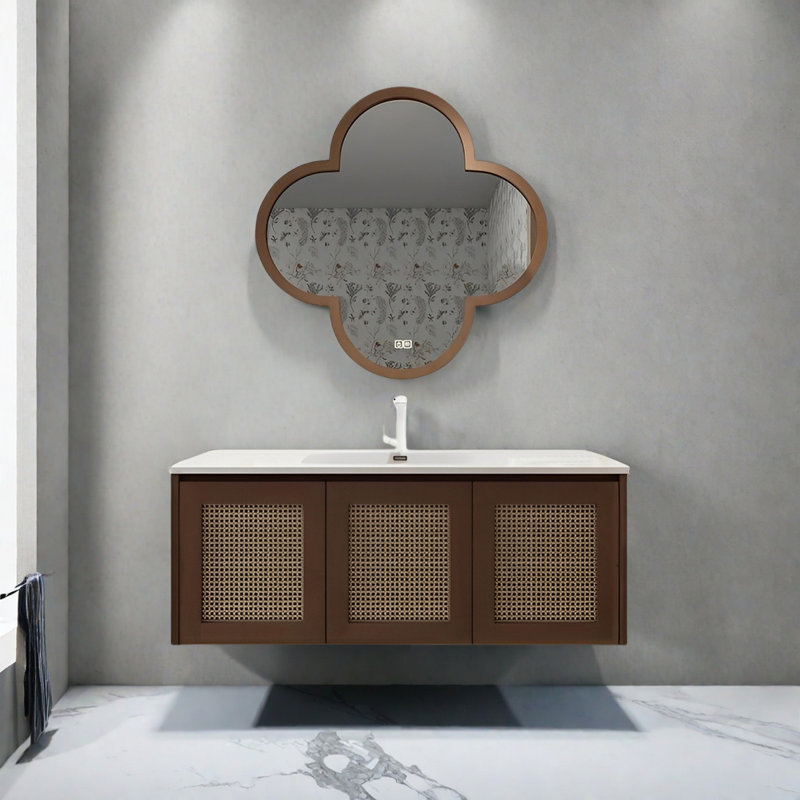 Wabi-sabi middle ancient style bathroom cabinet