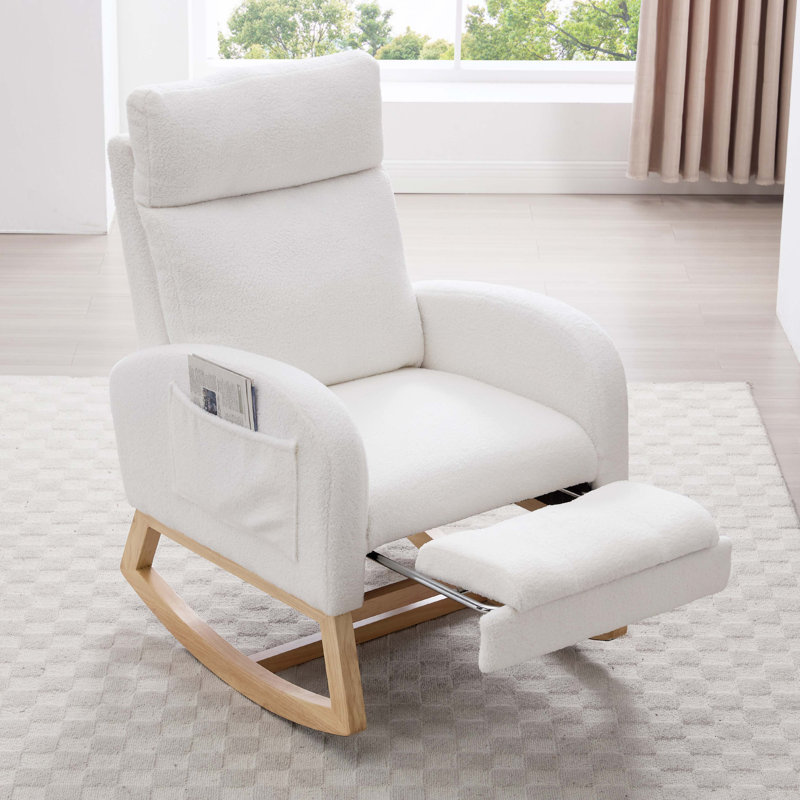 Chaise berçante Teddy, Blanc