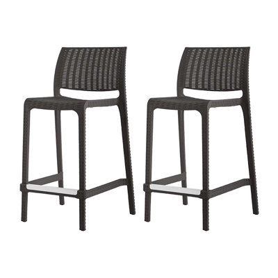 Nenko 25.6"H Resin Low Back Counter Stool