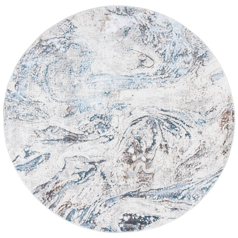 Nagao Performance Abstract Rug, Round 6'7"