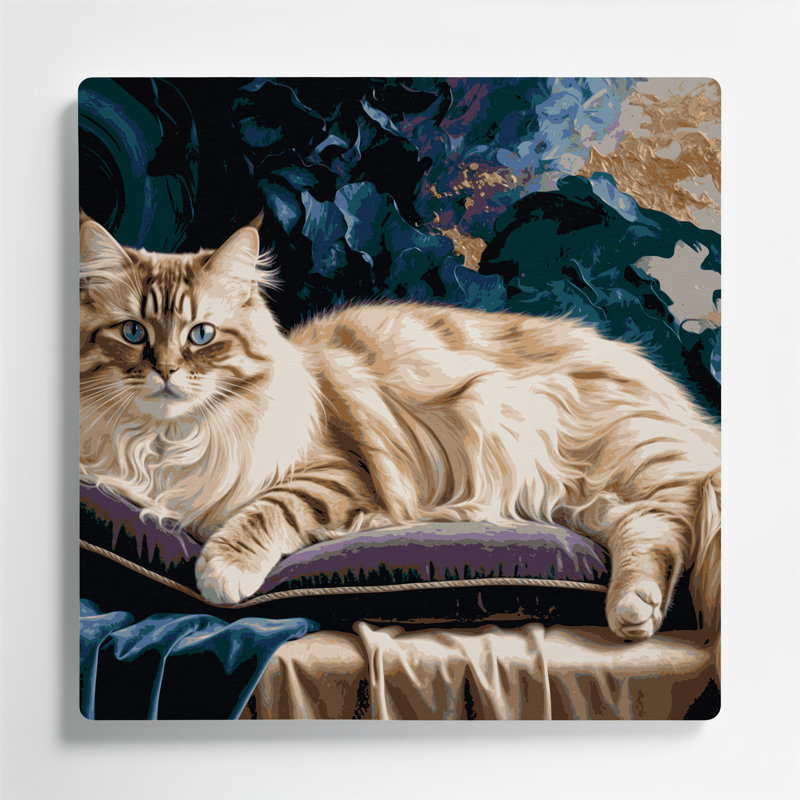 Chats, art mural bleu himalayen, H 96 po x l 96 po x P 0,05 po