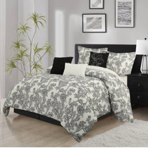 Alcimon 7 Piece Floral Comforter Set