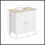 Meuble-lavabo Kleankin avec rangement en U et tablette réglable pour rangement sous l'évier, blanc-1819354634