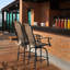 Outsunny Set of 2 Outdoor Swivel Bar Stools with Armrests, Bar Height Patio Chairs