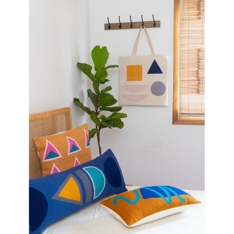 Blah Blah Wool Lumbar Pillow Cover
