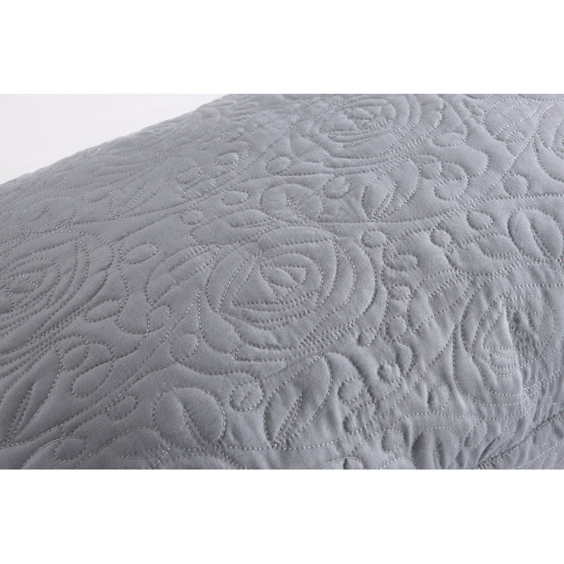 P-solid Shams Polyester Bedding, Standard, Gray