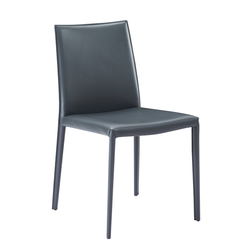 Kurland Sperazza Leather Upholstered Dining Chair, Smoke