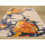 Tapis en laine et viscose à motif abstrait multicolore Columbia-48158898