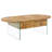 Natural Oval Double Drawer Coffee Table - 43.3"X23.6" Multi-Functional Design.Coffee Table With Double Drawers. The Board Surface Is MDF Sticker