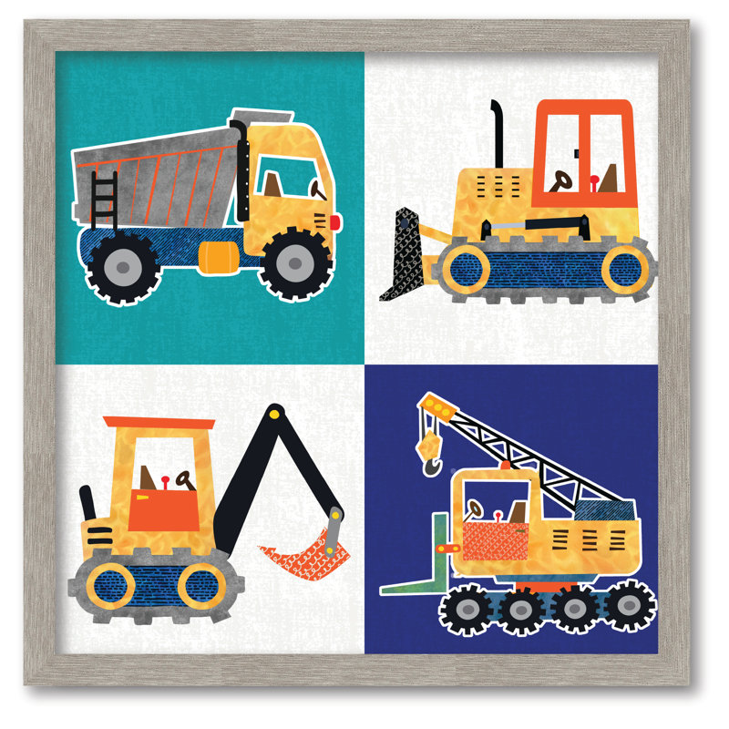 Tableau encadré Power Camions III 16 x 16