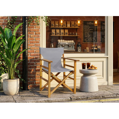 Chaise de réalisateur pliante en bois massif