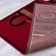 Bordered Colorblock Red Area Rug