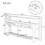 Console avec 4 tiroirs et 2 tablettes