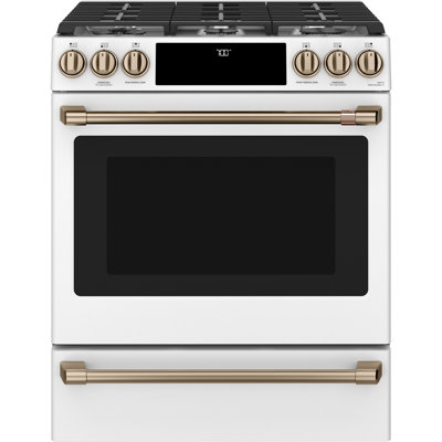 CAFÉ™ 30" Smart Slide-In, Front-Control, Gas Range with Convection Oven