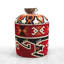 15.7'' Wide Round Abstract Footstool Ottoman