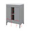 Meuble-lavabo 24 po avec lavabo, armoire en bois massif avec porte en verre et 2 tiroirs-1740306822
