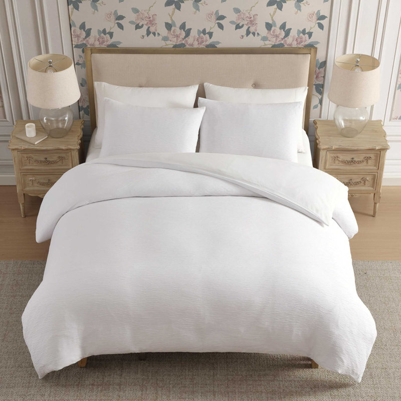 Ensemble de housse de couette Laura Ashley, Blanc, Housse de couette très grand et 2 très grandes t