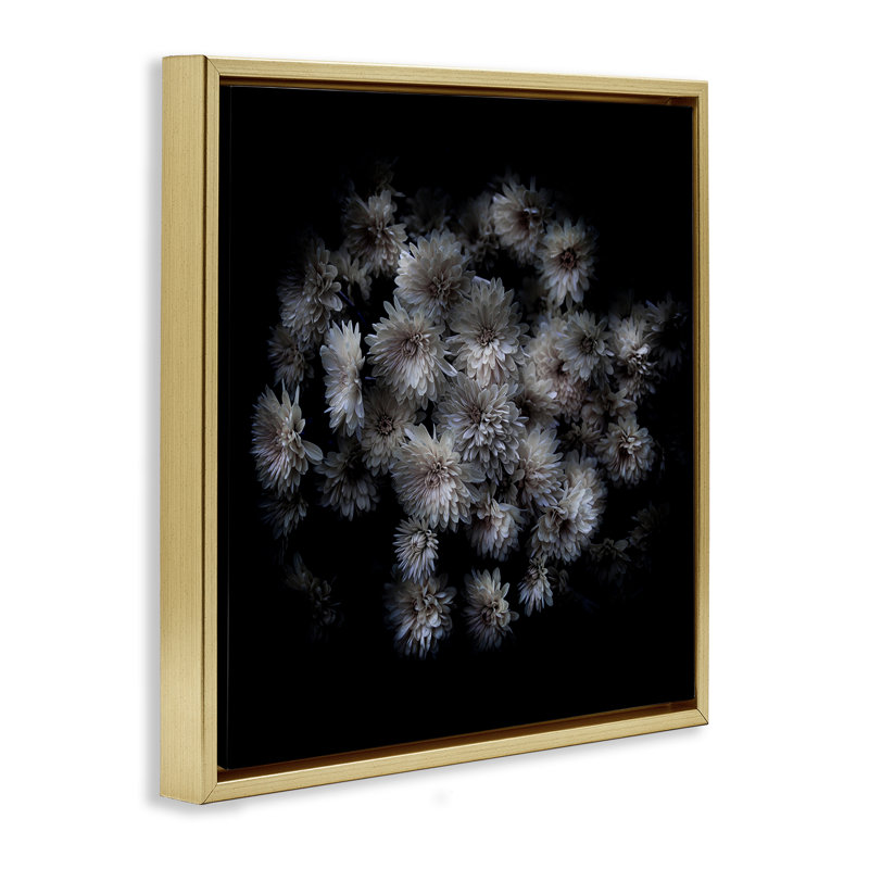  Mum Bundle on Framed Floater Canvas Wall Art by Brian Carson, H 25 po x l 25 po, Cadre flottant métallique doré