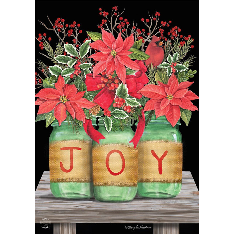 Joy Joy Mason Jars Christmas Garden