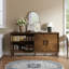 Crédence rustique American Farmhouse, meuble télé avec tablettes réglables, armoire de rangement (miroir non inclus, armoire de salon)