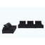 Canapé modulaire moderne en velours noir 5 pièces-1217720017