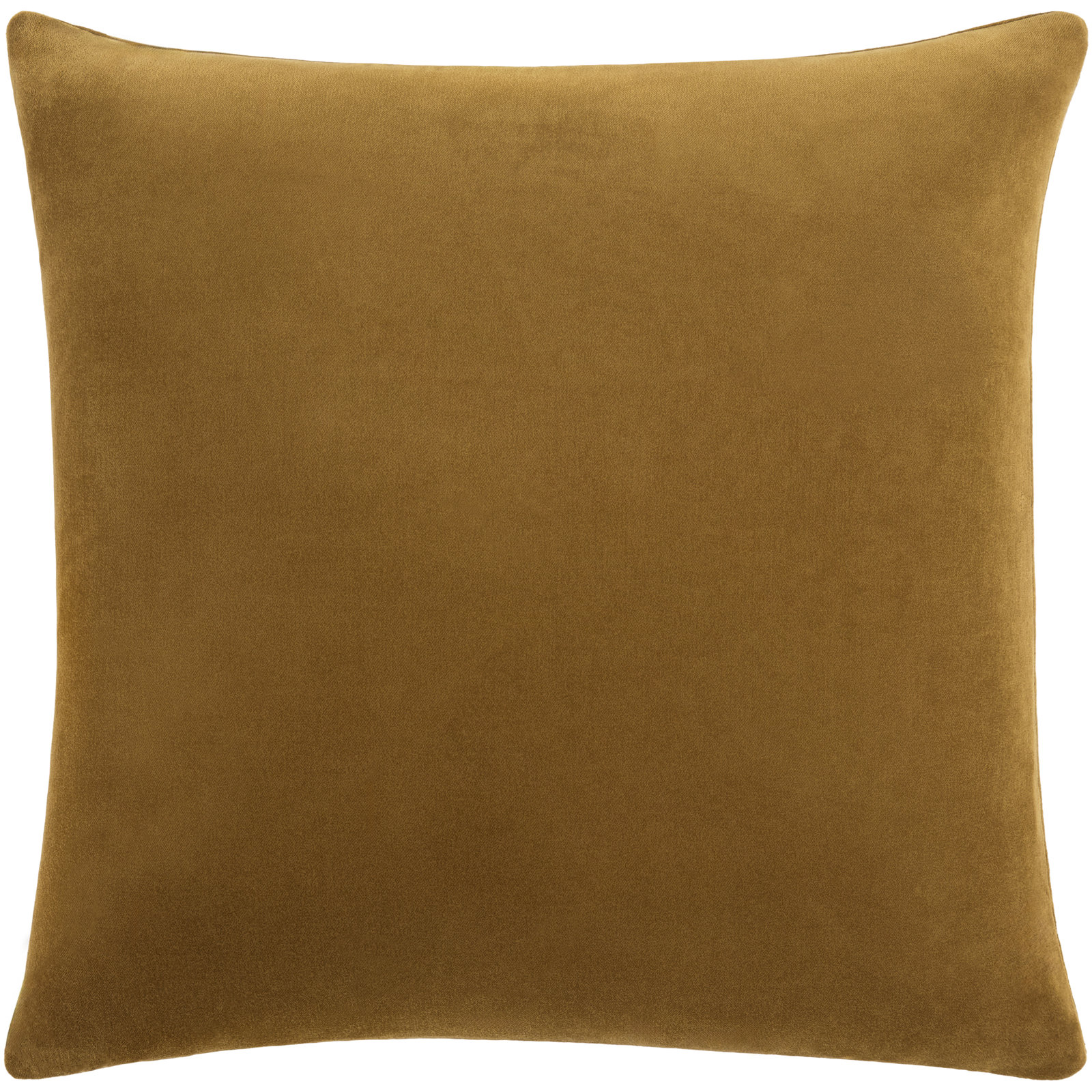 Denny Cotton Throw Pillow, Duck Down, Square 18", Brown