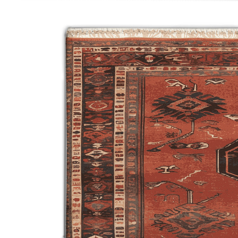Turkish Brown Indoor and Outdoor Area Rug, Rectangle 4' x 6'