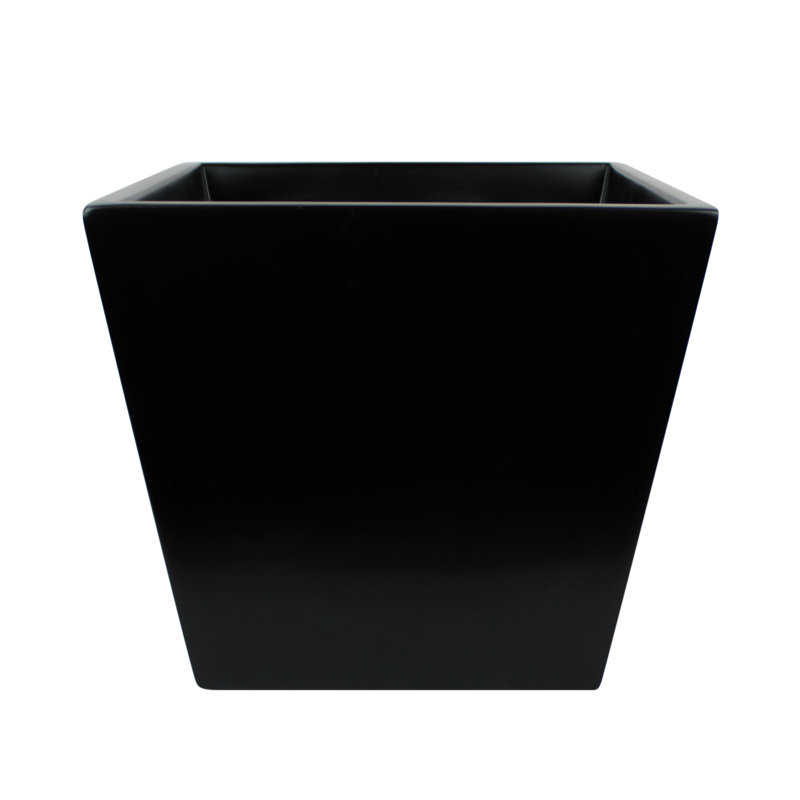 Boîte à fleurs carrée Saratoga, H 11,5 po x l 13 po x P 13 po, Noir