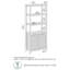 Bibliothèque à 5 tablettes avec portes, conception cannelée, armoire de rangement haute, bois moderne, bouleau onyx-1508641339