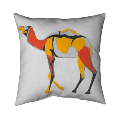 Abstract dromedary - 16"x16" Outdoors Throw pillow - Spun poly - Print on demand