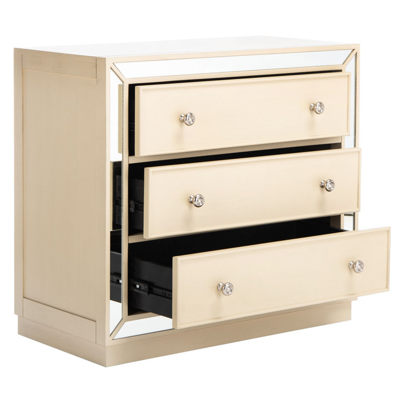 Nylah 31.87'' W 3 - Drawer Dresser, Antique Beige