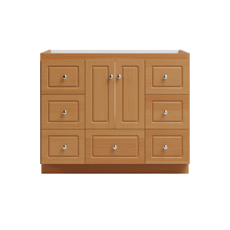 Simplicity 42'' Single Bathroom Vanity Base Only, Natural Alder