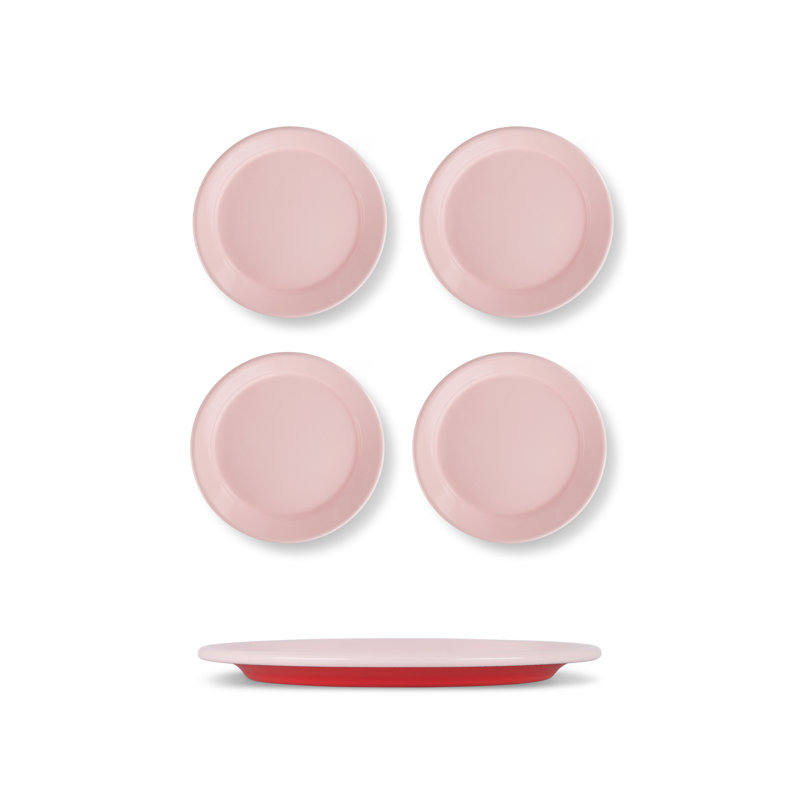 Assiette plate en émail S / 4 - deux tons, Purple