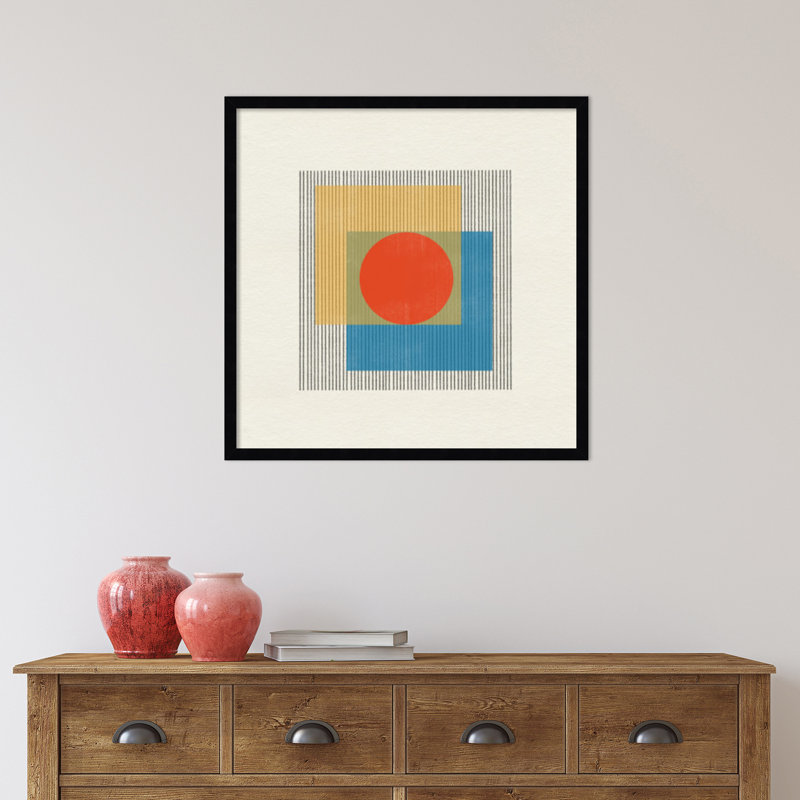 Midcentury Modern Object No 3 by Miuus, 25" H x 25" W x 1" D, Black
