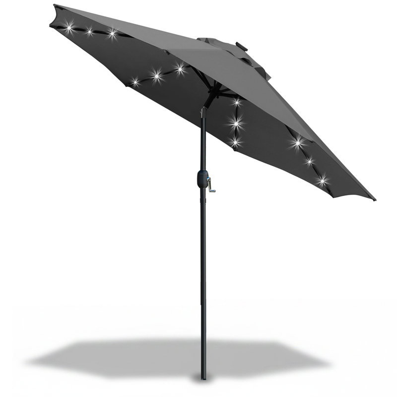 Parasol de marché balancé 9 pi, Gris