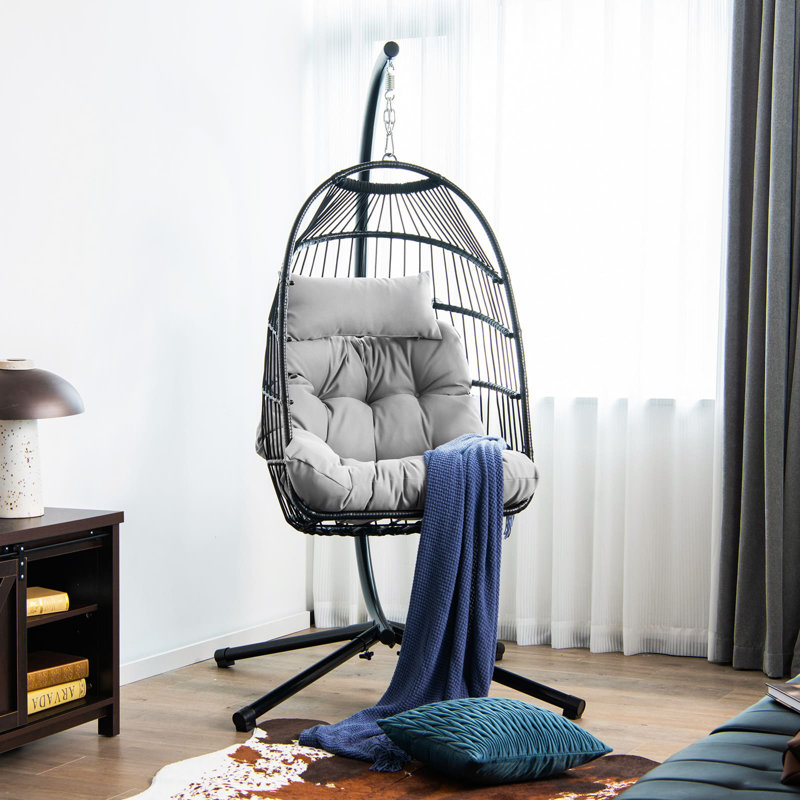 Hanging Swing Hammock W/ Dust Cover Egg Chair with Stand