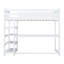 Lit mezzanine avec tablettes de rangement et bureau sous le lit-697814388-697814391