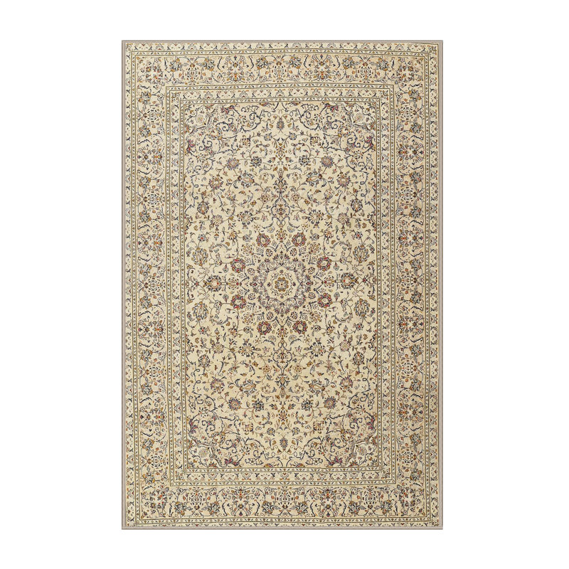 Tapis beige/bleu/brun traditionnel, Rectangle 5 pi x 7 pi