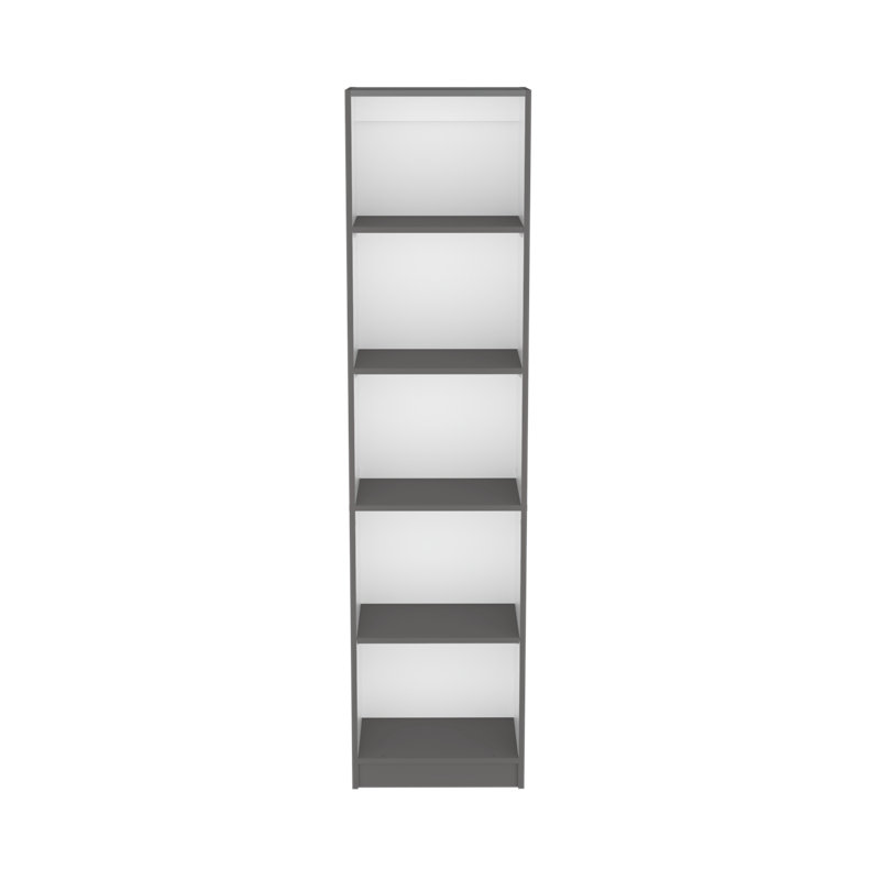 Aliyyah 45cm W Bookcase, Matt Grey/White