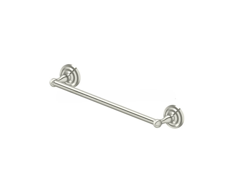 18" Center To Center R-Series Bathroom Towel Bar Single Polished Nickel