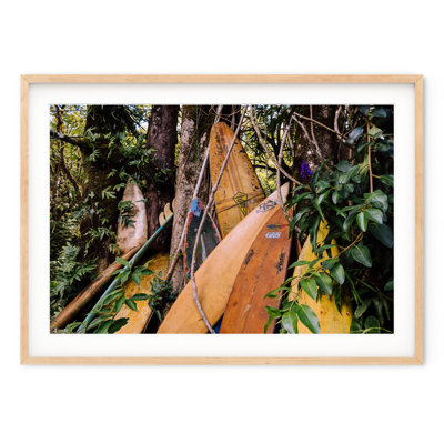 Old Surfboards - Picture Frame Photograph