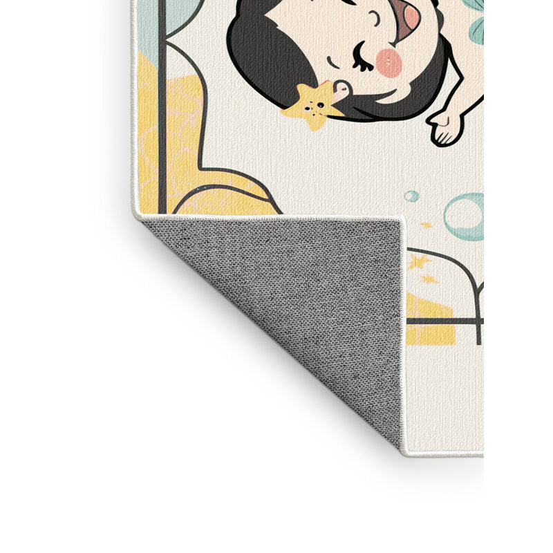 Tapis pour enfant East Urban Home Mermaids, Rectangulaire 3 pi x 5 pi