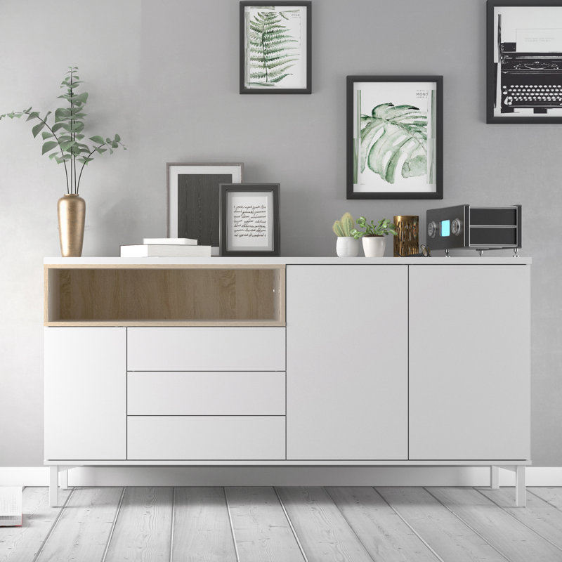Royall Sideboard, White/Oak