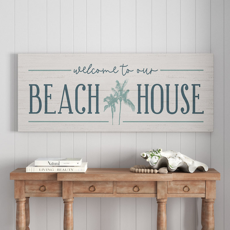 Notre maison de plage, H 24 po x l 60 po x P 1,5 po